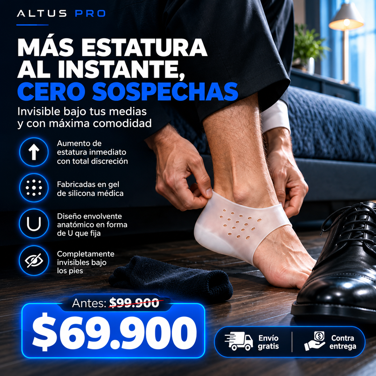 PLANTILLA TALONERA AUMENTA ESTATURA