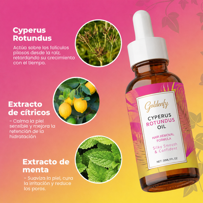 Cyperus Rotundus Oil- Dile Adiós al Vello No Deseado en 1 Semana.