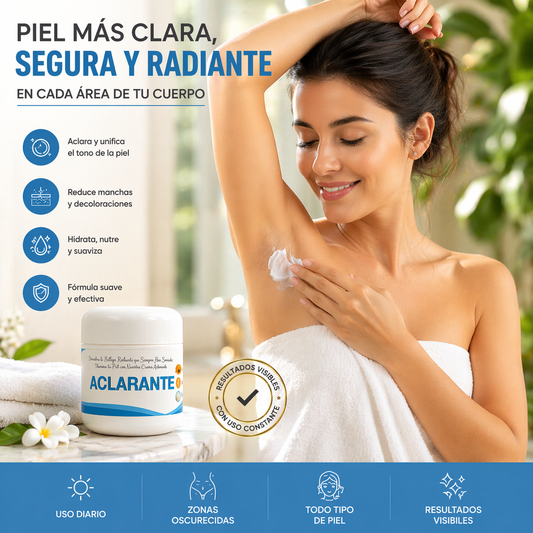 Crema Aclarante de Manchas para Melasma, Axilas, Entrepierna y Zonas Oscuras ✨